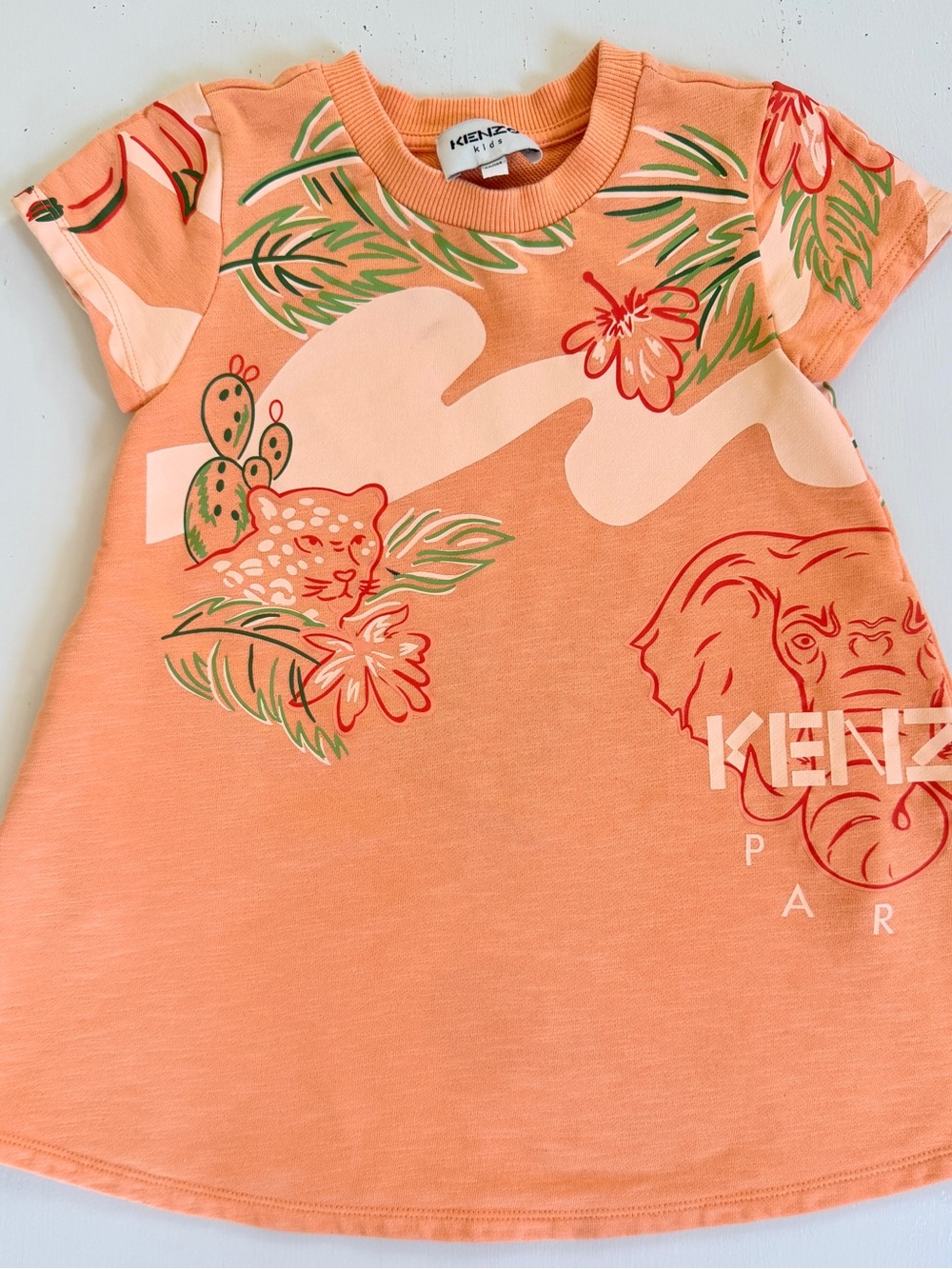 KENZO Kids Girls Allover Jungle Tiger Dress